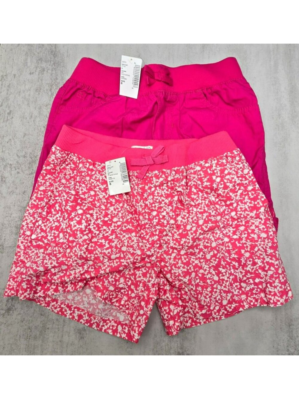 Pink Girls Shorts Set Childrens Place Girls Pull-On Solid & Floral Size 8 JJ4287